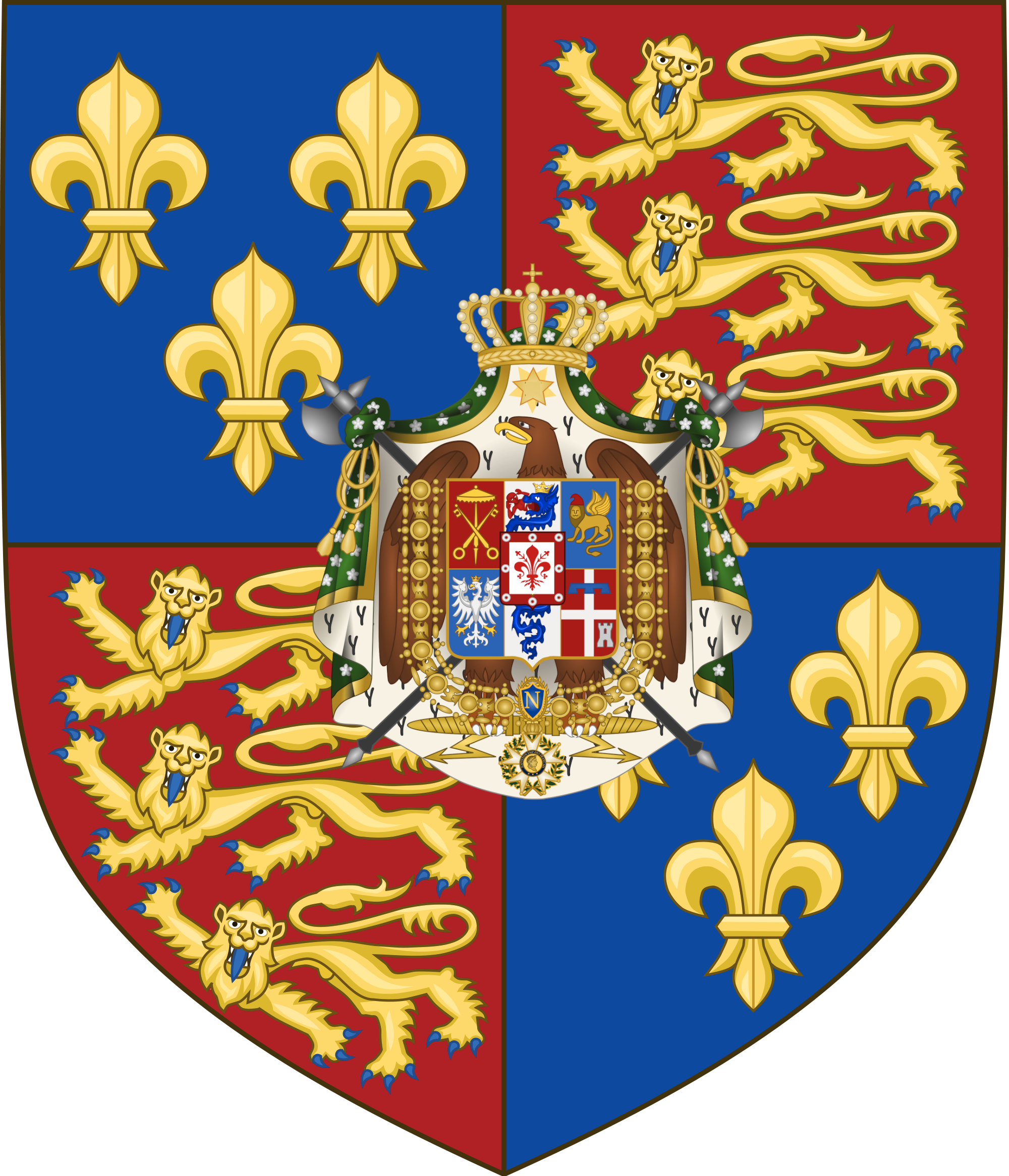 Image Coat of Arms of the United Kingdom of England, Wales and Italy