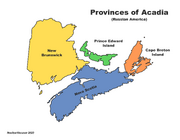 Map of Acadia (Russian America)
