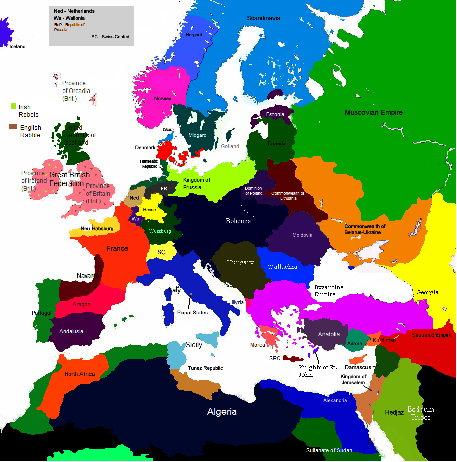 Map Of Europe 1800