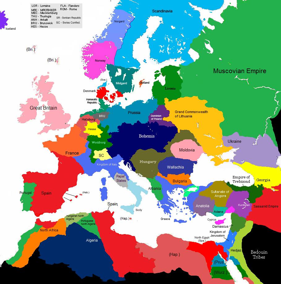 1678-1708 (Europe 1430 Map Game) | Alternative History | FANDOM powered ...