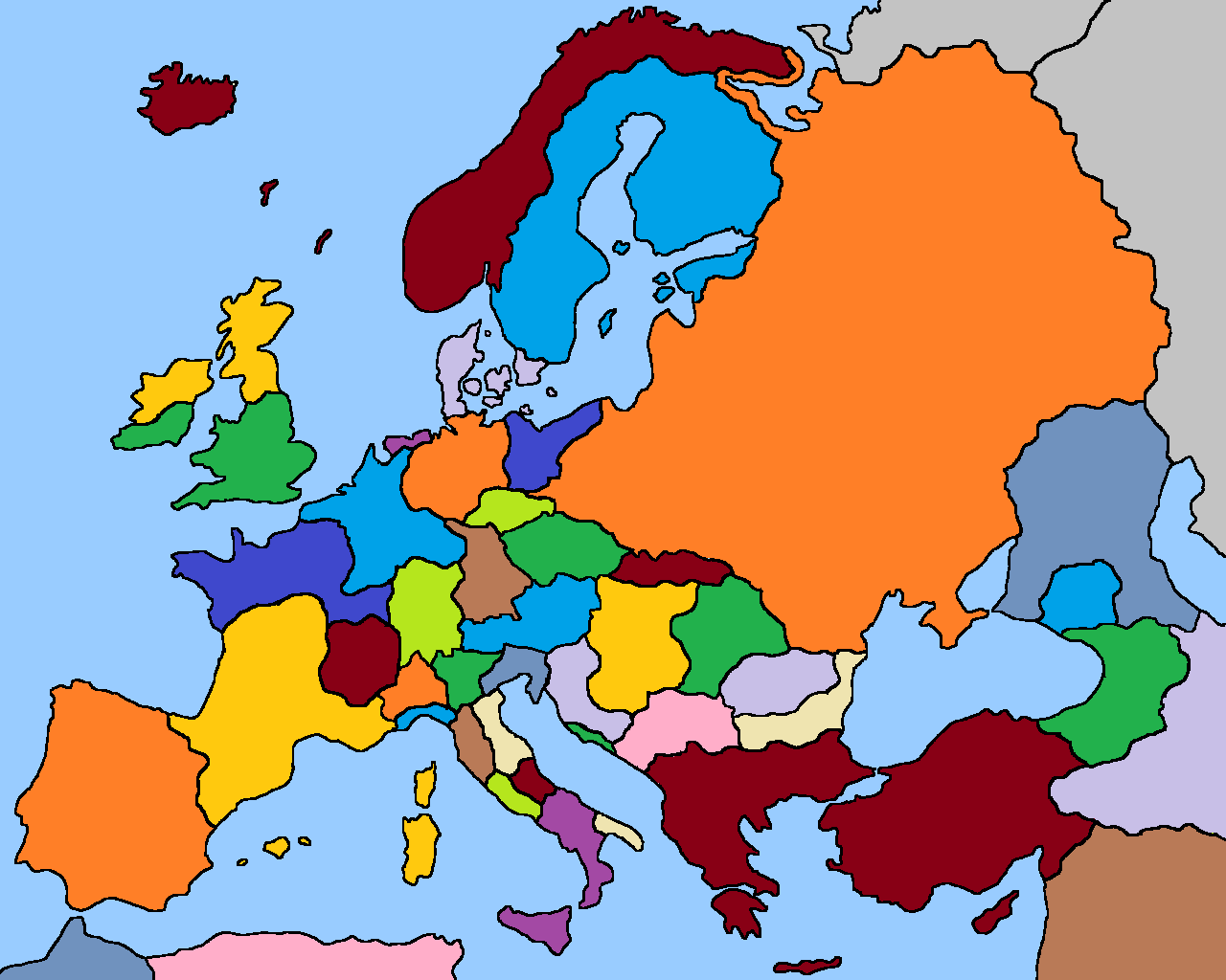 Map Of Europe 1700