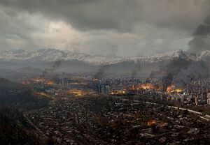 Santiago bombardeado