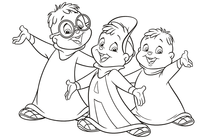 Image - The Classic Chipmunks pose colouring page.png | Alvin and ... Image - The Classic Chipmunks pose colouring page.png | Alvin and ...