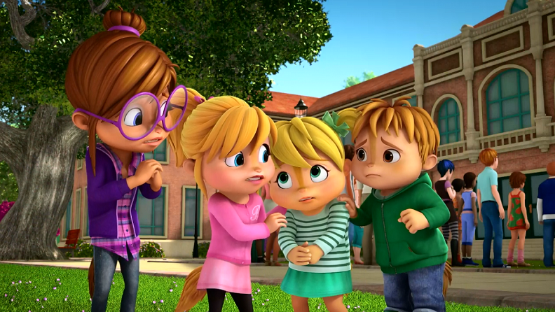 Image - Brittany, Jeanette and Theodore comforting Eleanor.png | Alvin