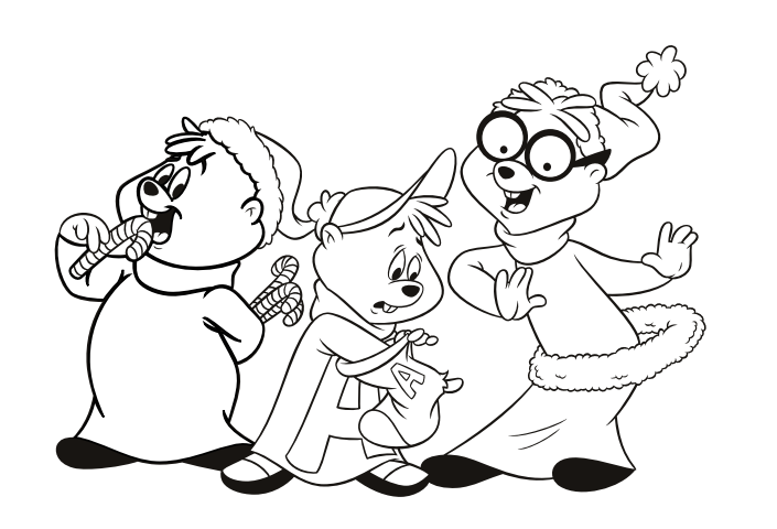 alvin and the chipmunks the squeakquel coloring page ideas