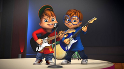 Alvin and Simon With Guitars