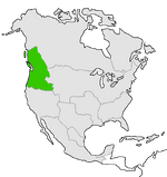 Mapa de Oregon en Norteamérica