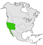 Mapa de California en Norteamérica