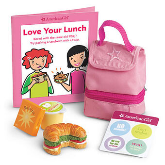 american girl doll lunch box set