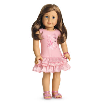 american girl doll pink dress