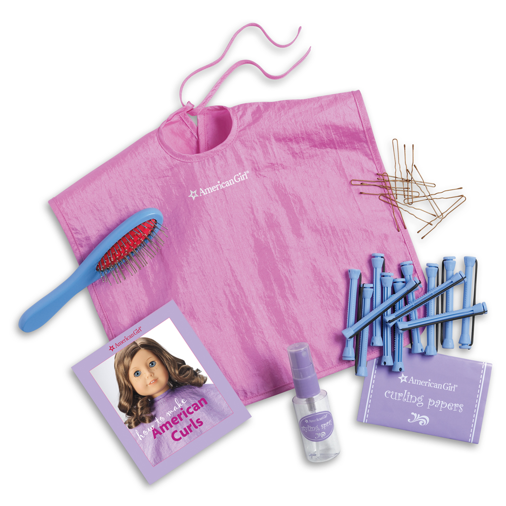 american girl hair salon set