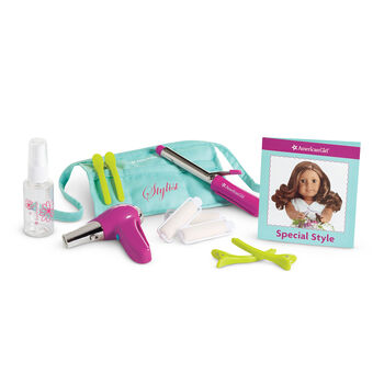 american girl hair salon set