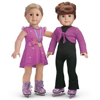 american girl ice skating set