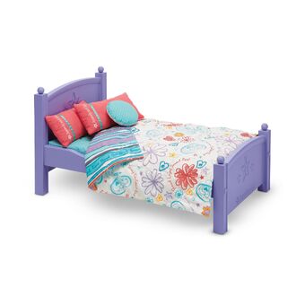 american girl purple bed