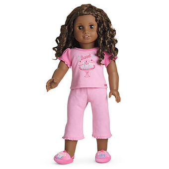 american girl pink pajamas