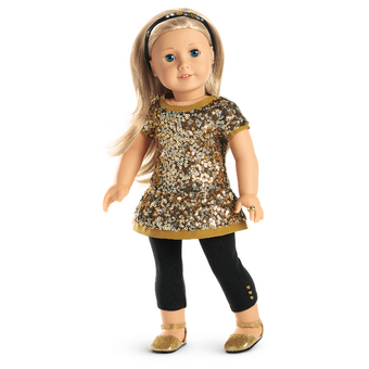 american girl doll winter sparkles outfit