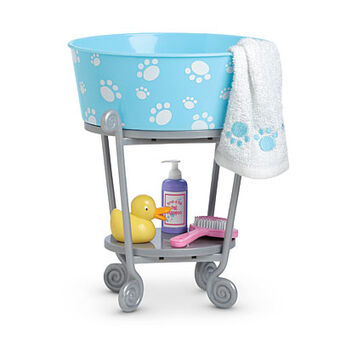 american girl pet bath set