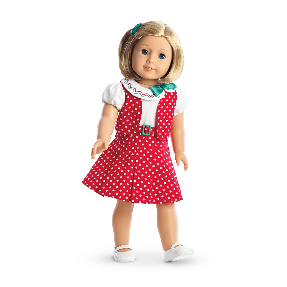 American Girl Kit's GARDENING OUTFIT overalls boots shirt scart Doll not include 