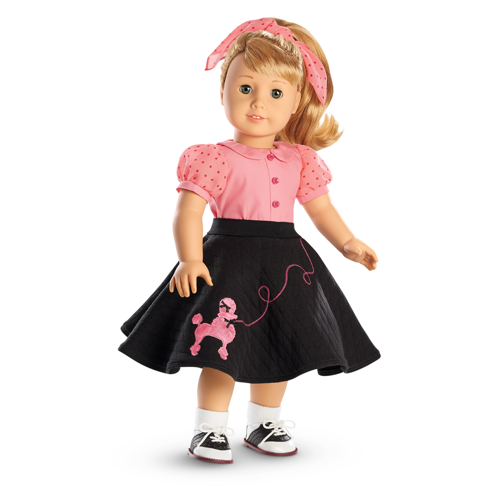 American Girl Shoes Sandals & dress fr Red Hearts Ruffle Outfit for 18'' doll