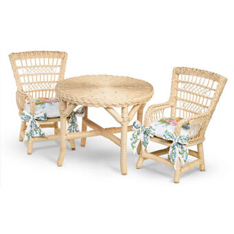 american girl wicker table and chairs