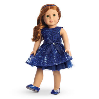 american girl doll blue dress