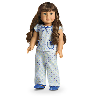 Molly's Red Striped Pajamas 18 Doll Clothes for American Girl Dolls