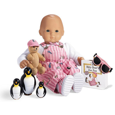 Bitty Baby American Girl white Wild Things Shirt /& pink penguin sunglasses