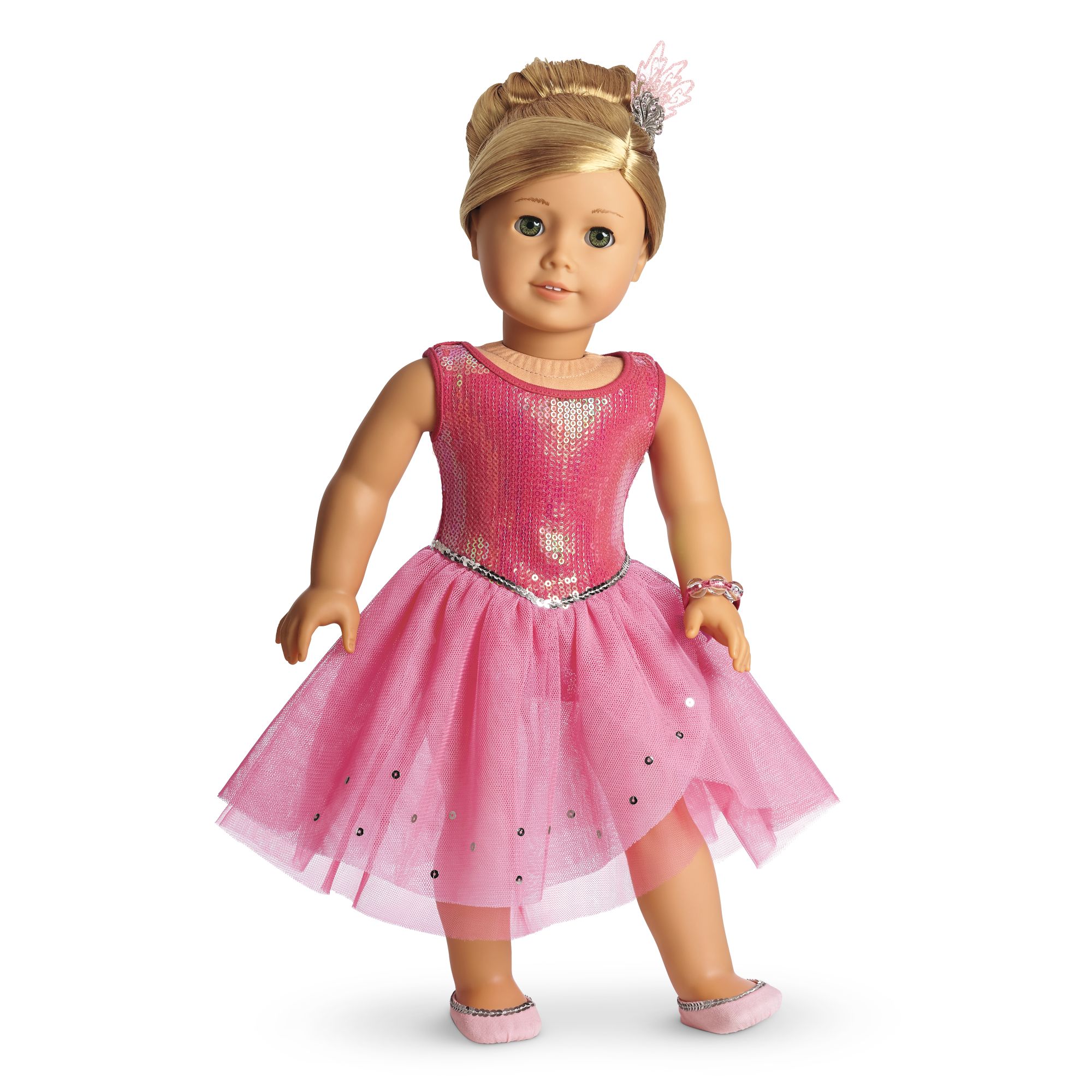 american girl pink dress