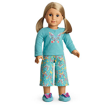 american girl pajamas for girl and doll