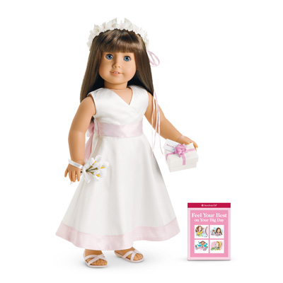 american girl doll white dress