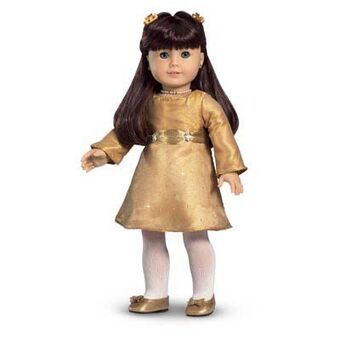 american girl gold dress