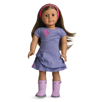 american girl doll purple dress