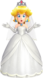 Peach con traje nupcial en Super Mario Odyssey