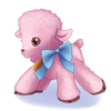 Ovelha Rosa de Pelúcia