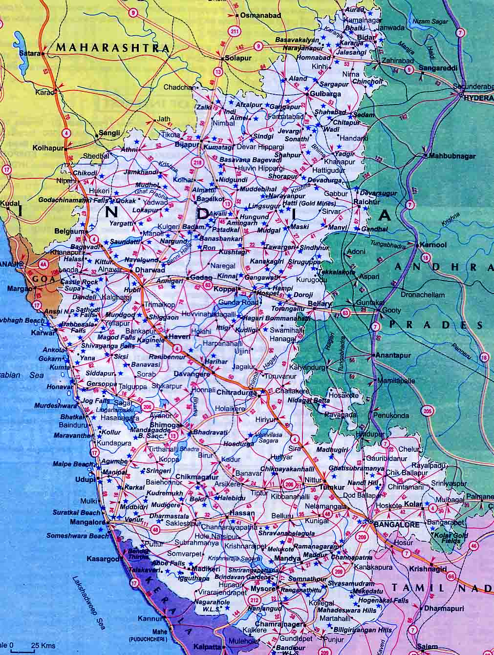 Karnataka Map Printable