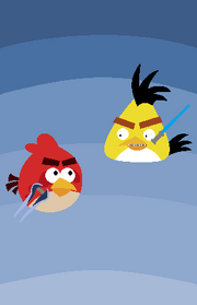 Angry Birds Flockfight - Red VS Chuck Poster