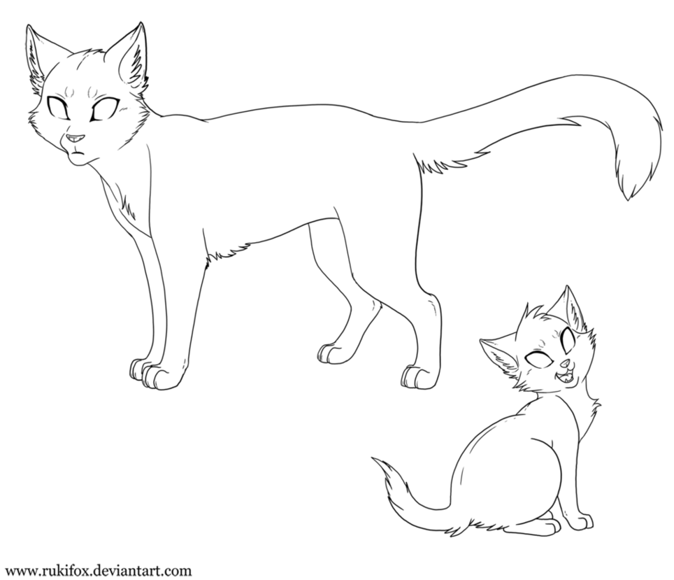 Warrior cat outline
