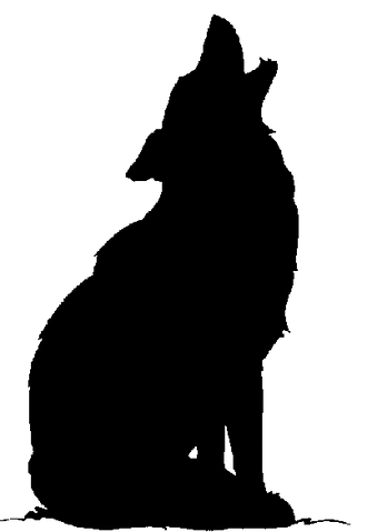 Image - Coyote-howling-silhouette-clipart-flip.gif | Animal Jam Clans ...