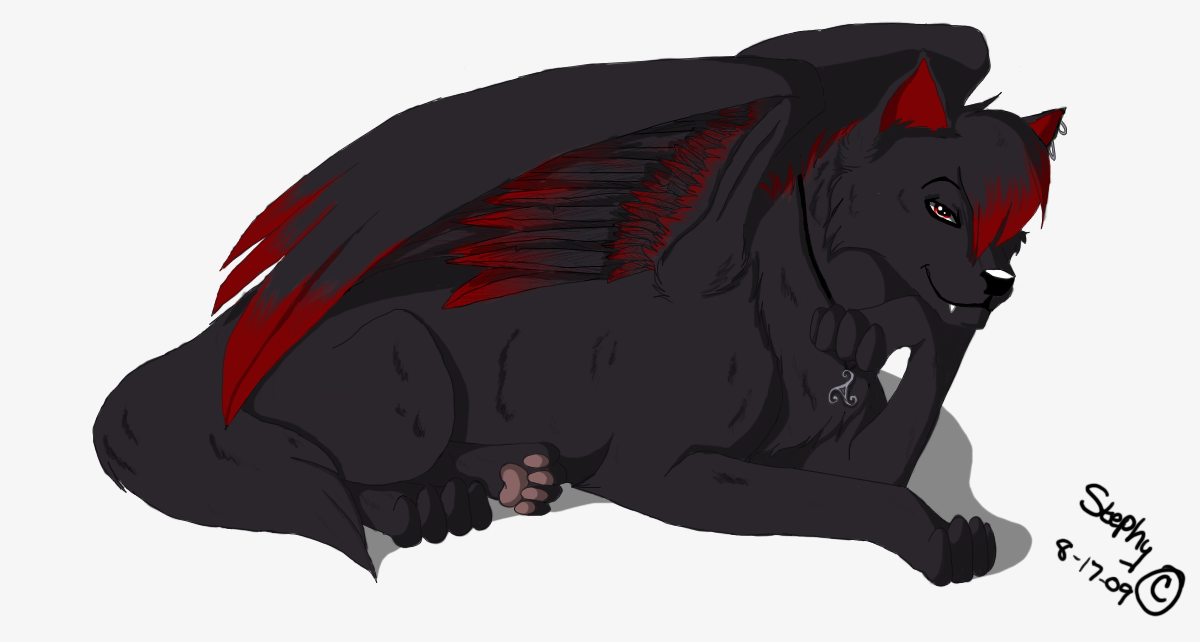 image black winged wolf by stephy09 png animal jam clans wiki