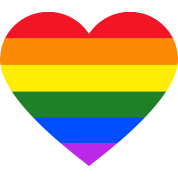 gay pride logo heart