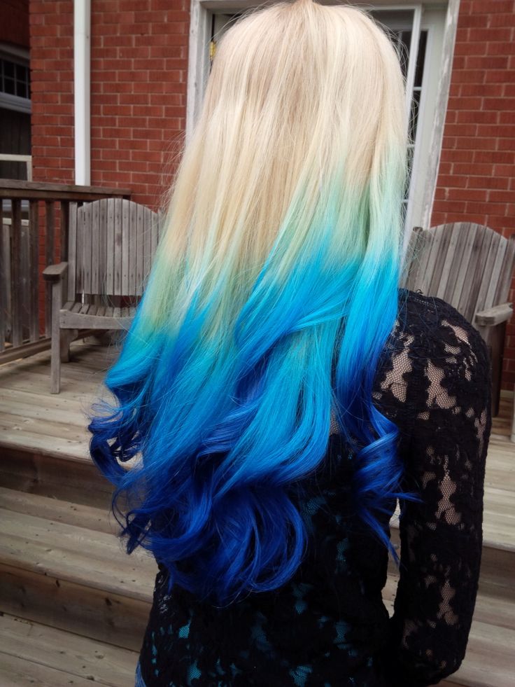 Ombre Hair Blue Blonde