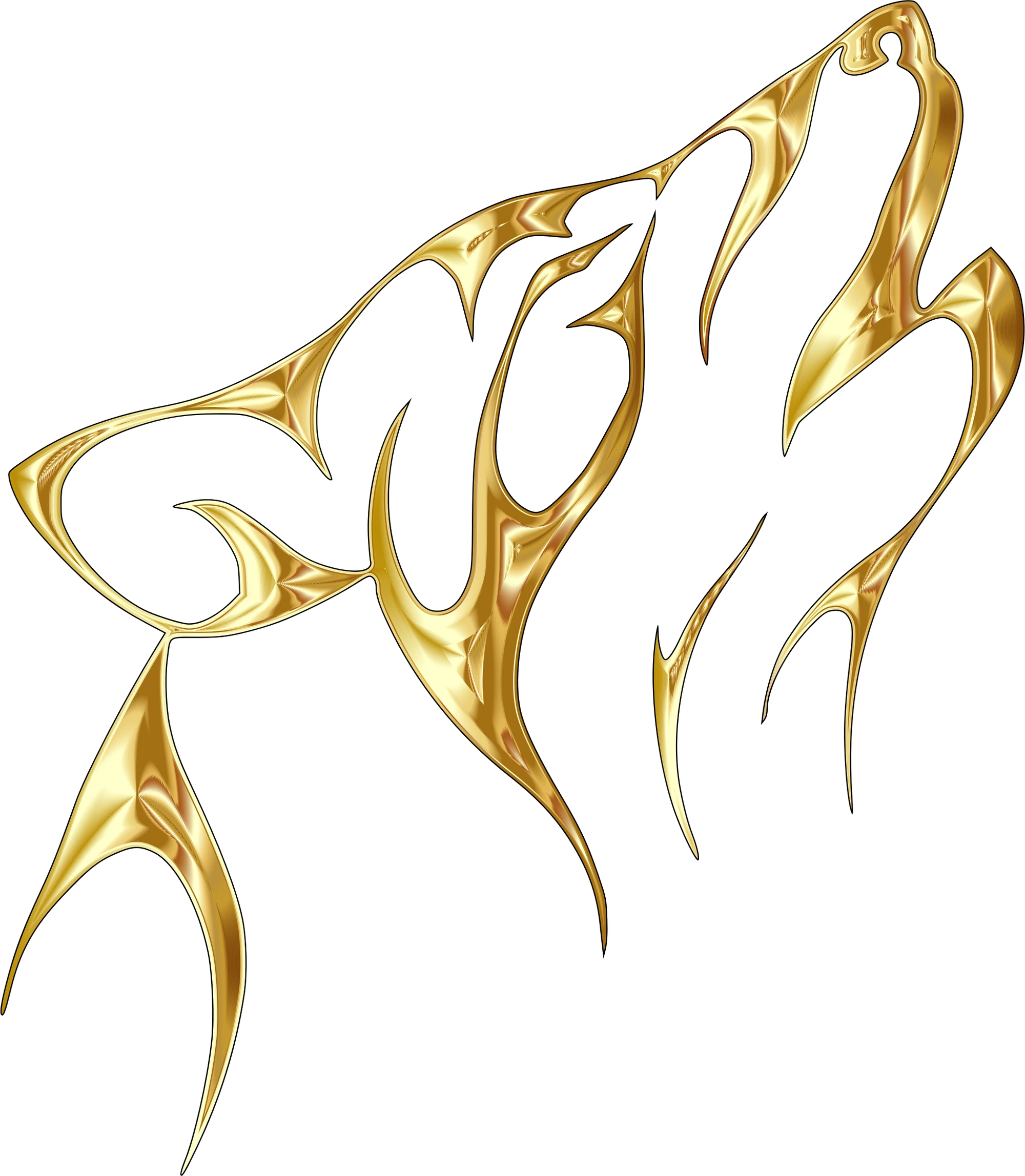Image - Gold-Tribal-Wolf-No-background.png | Animal Jam ...