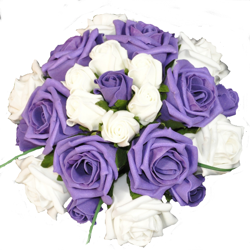 white and purple flowers