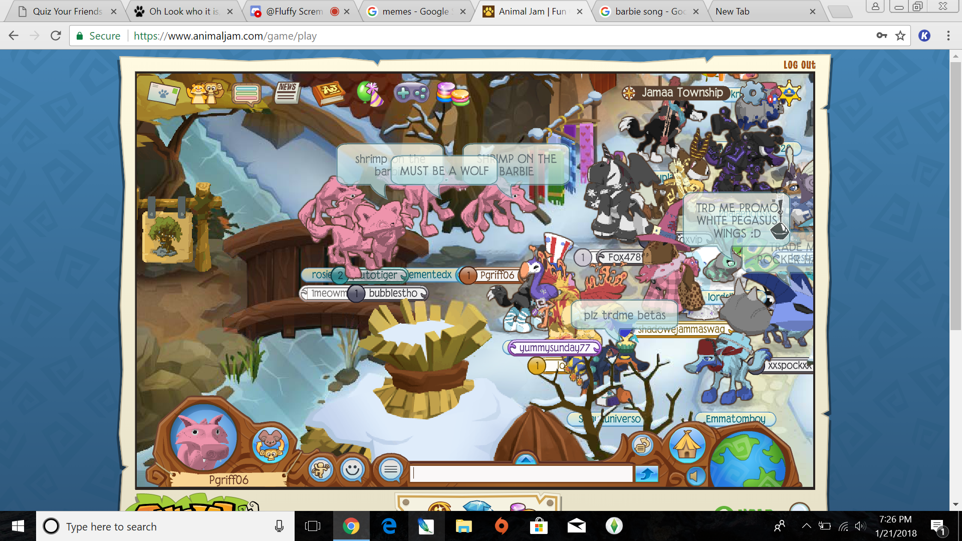 shrimp on the barbie animal jam