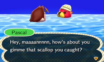 Pascal Animal Crossing New Leaf Scallop