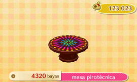Mesa Pirotécnica en el catálogo