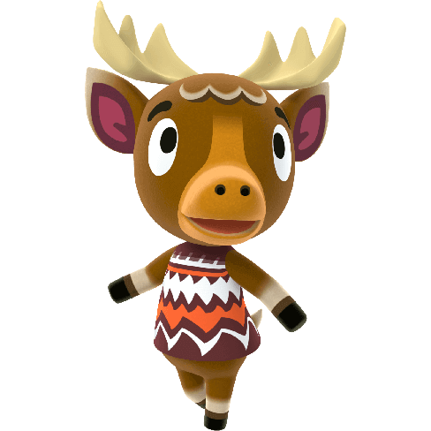 crossing villagers animalcrossing cervasio napoletana elk produktbeschreibung villager pinpng espressiodesign