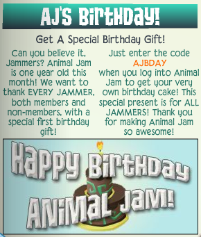 Animal Jam 1 Year Membership