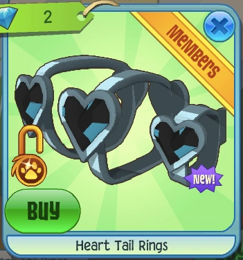 Heart Tail Rings | Animal Jam Wiki | Fandom