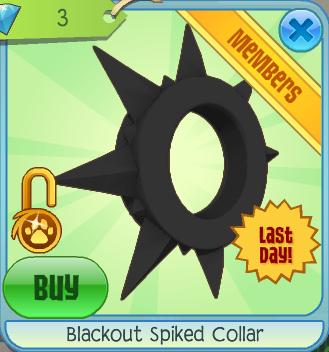 animal jam code for spike collar